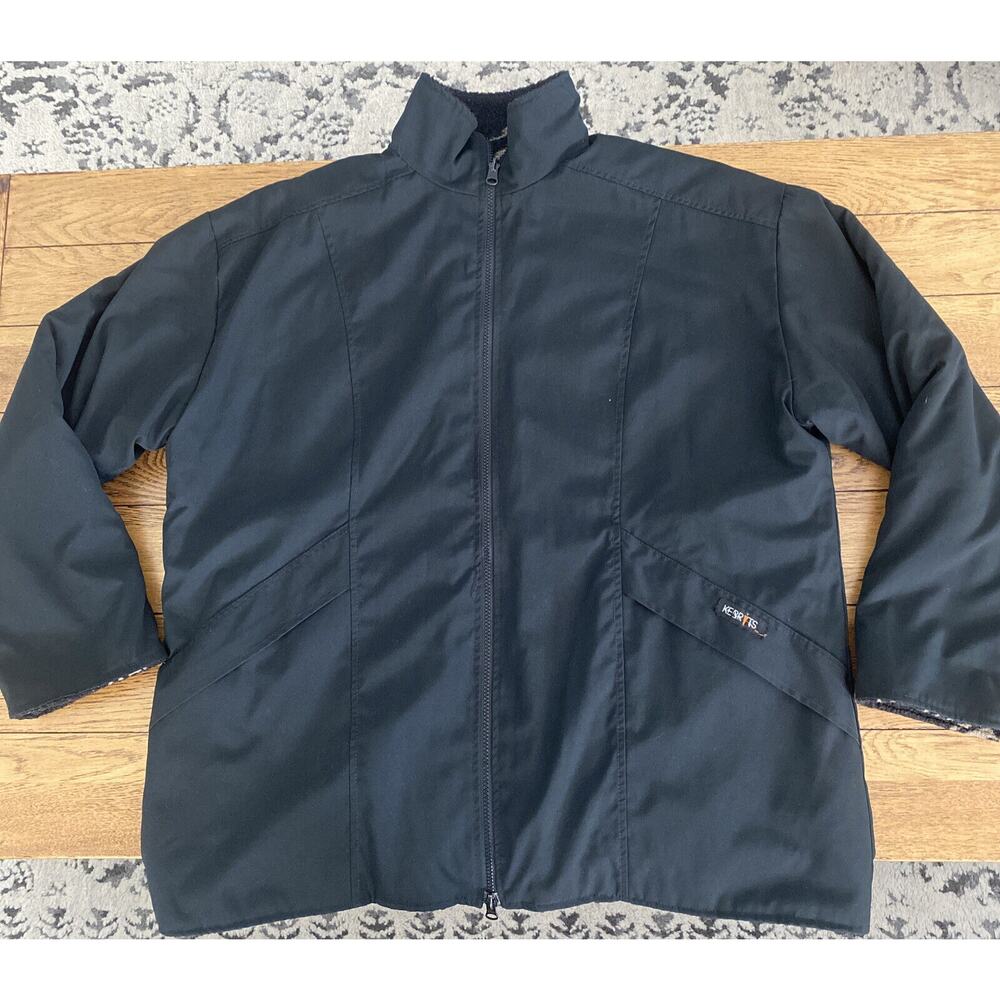 Vintage Kerrits Sherpa Fleece Lined Sweater Jacket Made In USA Full Zip Men Sz L